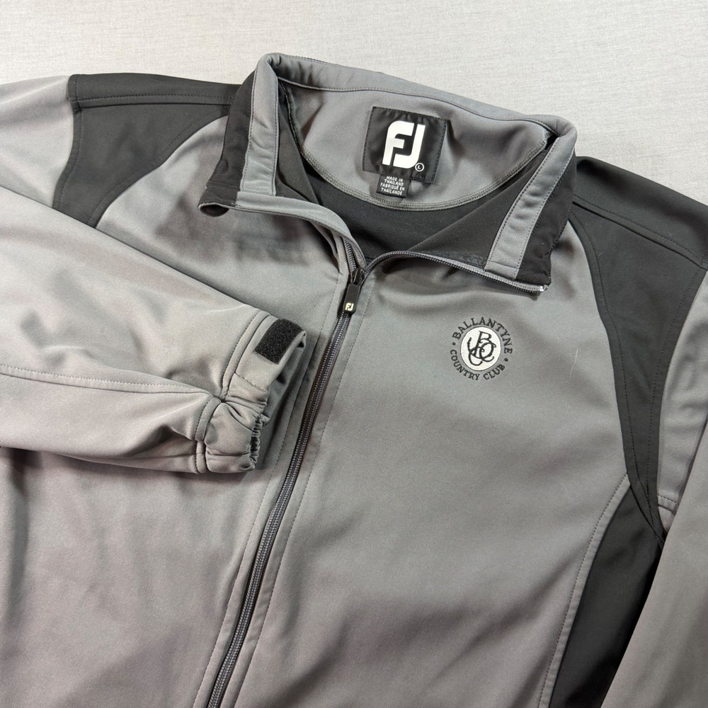 FootJoy Full Zip Golf Jacket‎ Mens Large Grey Good Ballantyne Country Club Logo